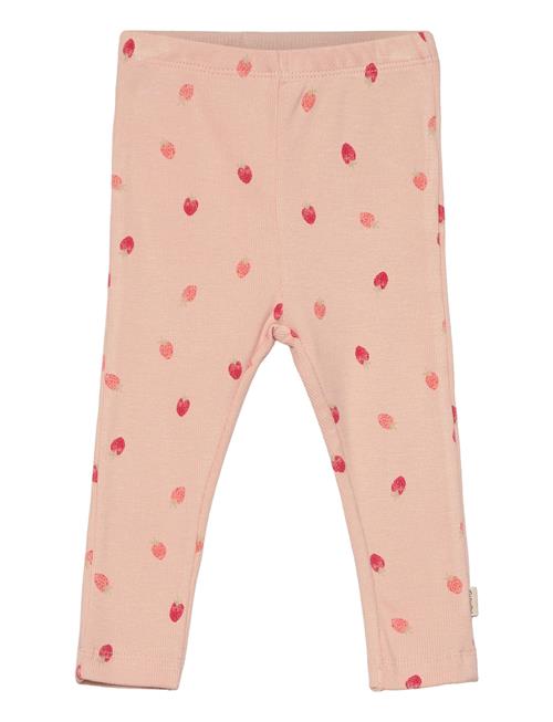 Minymo Leggings Aop Rib Minymo Pink