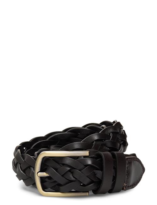 Se Mango 100% Braided Leather Belt Mango Black ved Booztlet