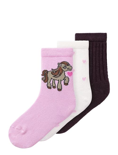 name it Nmfnadia 3P Sock Name It Patterned