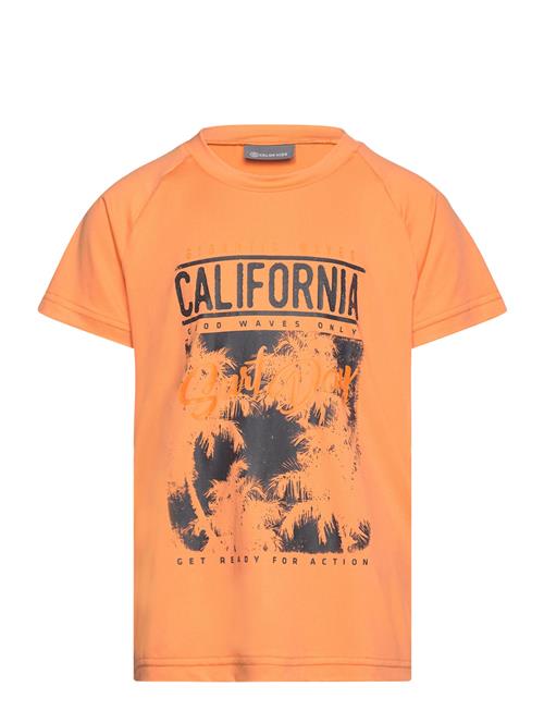 Color Kids T-Shirt W. Print - S/S, Boy Color Kids Orange