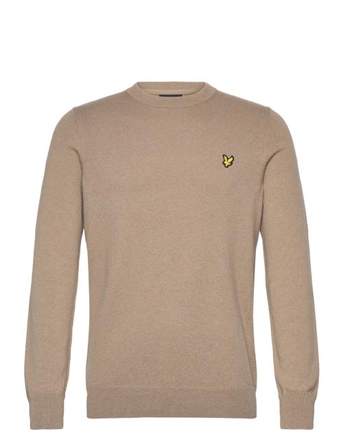 Se Lyle & Scott Cotton Merino Crew Neck Jumper Lyle & Scott Beige ved Booztlet