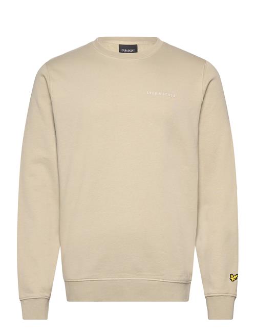 Se Lyle & Scott Embroidered Crew Neck Sweatshirt Lyle & Scott Beige ved Booztlet