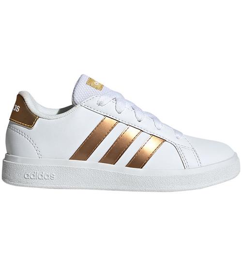 Se adidas Performance Sko - Grand Court 2.0 K - Hvid/Guld ved KidsWorld