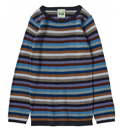 Se FUB Bluse - Uld - Rib - Multi Stripe ved KidsWorld