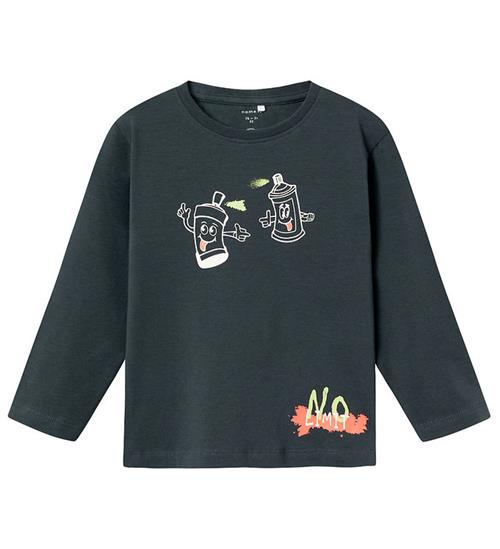 Se Name It Bluse - NmmNova - India Ink m. SpraydÃ¥ser ved KidsWorld