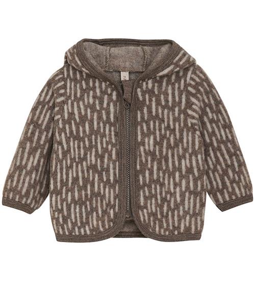 Huttelihut Cardigan - Uldfleece - Morel m. Ãrer