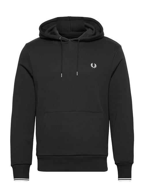 Fred Perry Tipped Hooded Sweatsh Fred Perry Black