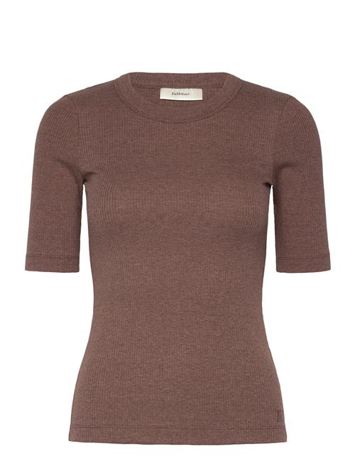 Se InWear Dagnaiw Melange T-Shirt InWear Brown ved Booztlet