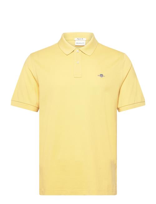 Reg Shield Ss Pique Polo GANT Yellow