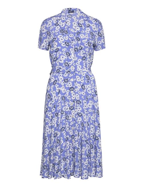 Se Polo Ralph Lauren Floral Crepe Short-Sleeve Dress Polo Ralph Lauren Blue ved Booztlet