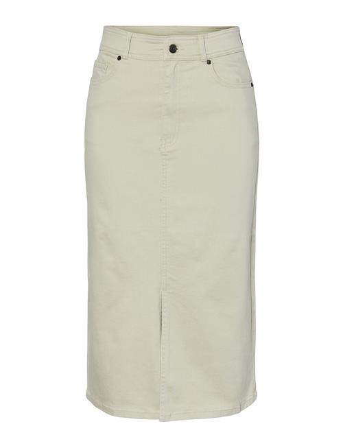 Yasdomana Hw Midi Denim Skirt S. YAS Cream