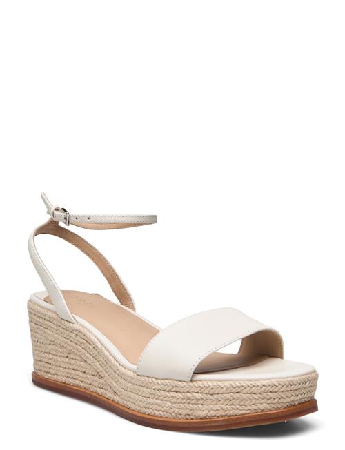 Se Lauren Ralph Lauren Leona Nappa Leather Espadrille Lauren Ralph Lauren Cream ved Booztlet