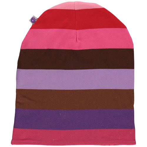 Se Småfolk Vendbar Stribet Mønstret Hue Purple Heart | Lilla | 0-2 years ved Babyshop