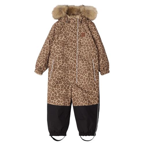 Se Kuling Chamonix Leopardmønstret Flyverdragt Walnut | Beige | 86 cm ved Babyshop