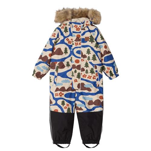 Kuling Chamonix Mønstret Flyverdragt Doodle Map 80 cm  Blå  80 cm  Unisex