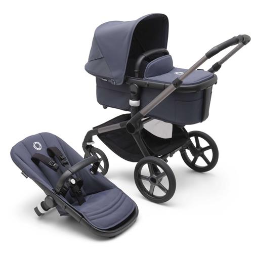 Bugaboo Fox 5 Complete Klapvogn Graphite/Stormy Blue | Blå | 0-3