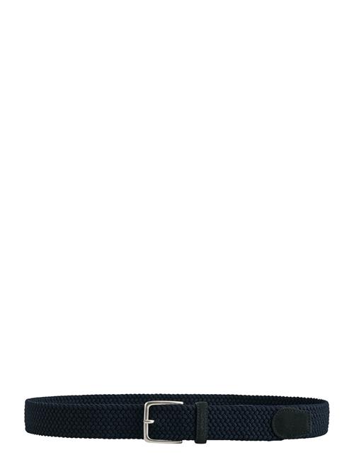 Se GANT Elastic Braided Belt GANT Navy ved Booztlet