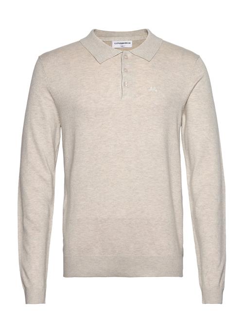 Se Lindbergh Long Sleeve Knitted Poloshirt Lindbergh Cream ved Booztlet