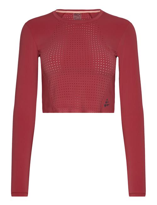 Craft Adv Hit Cropped Top W Craft Red