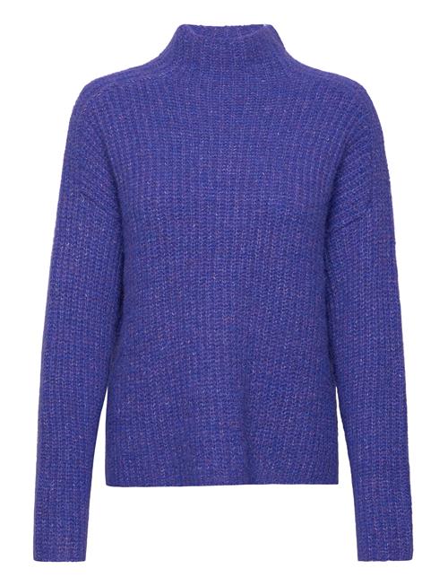 Se Knit Pullover Mock-Neck Tom Tailor Blue ved Booztlet