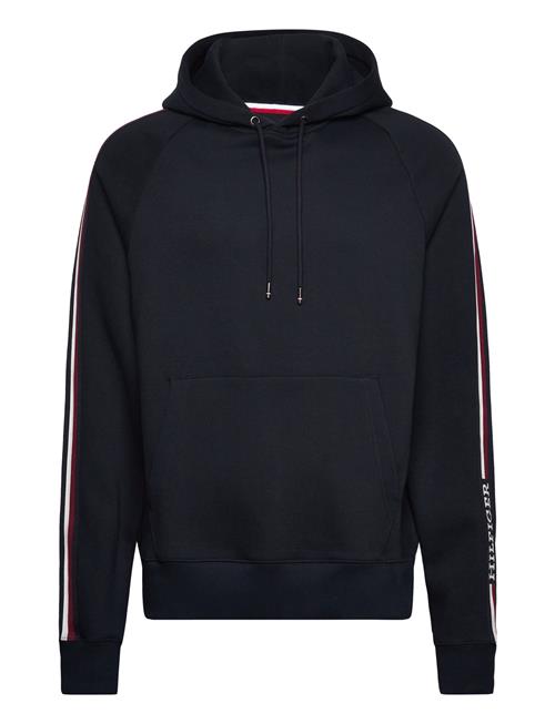 Se Tommy Hilfiger Global Stripe Hoodie Tommy Hilfiger Navy ved Booztlet