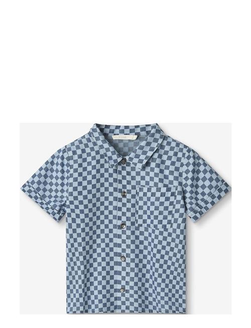 Fliink Hurlum Ss Check Shirt Fliink Blue