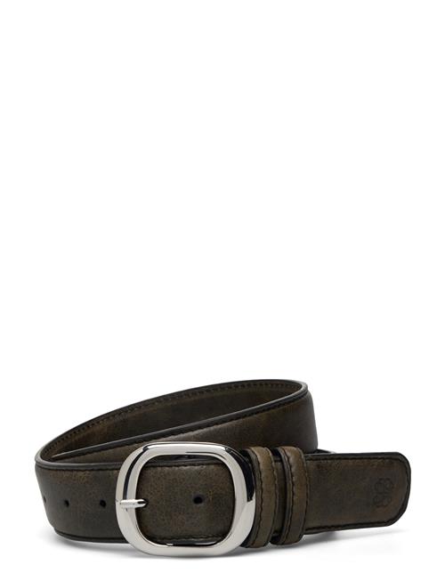 Se Becksöndergaard Crushed Wide Leather Belt Becksöndergaard Black ved Booztlet