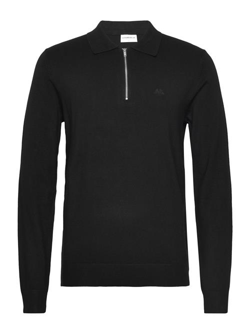 Se Lindbergh Ecovero L/S Zip Polo Lindbergh Black ved Booztlet