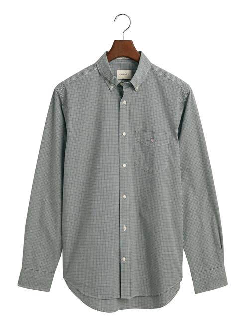 GANT Reg Poplin Micro Check Shirt GANT Green