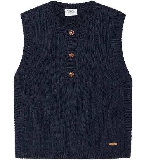 Se Hust and Claire Hust and Claire Vest - Strik - Uld - HceDi - More Navy ved KidsWorld