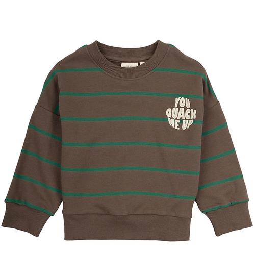 Petit Piao Petit Piao Sweatshirt - Chocolate Brown Stripe