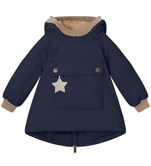 Se Mini A Ture Mini A Ture Vinterjakke - Babywen Fleece - Outer Space ved KidsWorld