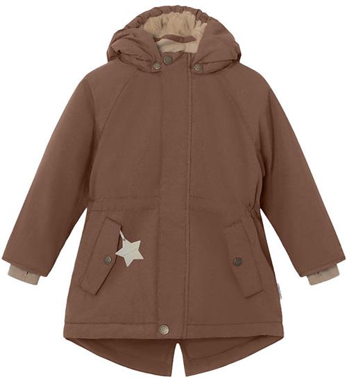 Se Mini A Ture Mini A Ture Vinterjakke - Vikania Fleece - Rootbeer Brown ved KidsWorld