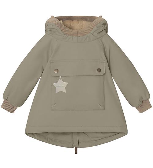 Se Mini A Ture Mini A Ture Vinterjakke - Babywen Fleece - Vert ved KidsWorld