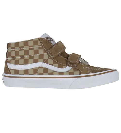 Se Vans Sko - SK8-Mid Reissue V Neutral - Checkerboard Brown/White ved KidsWorld