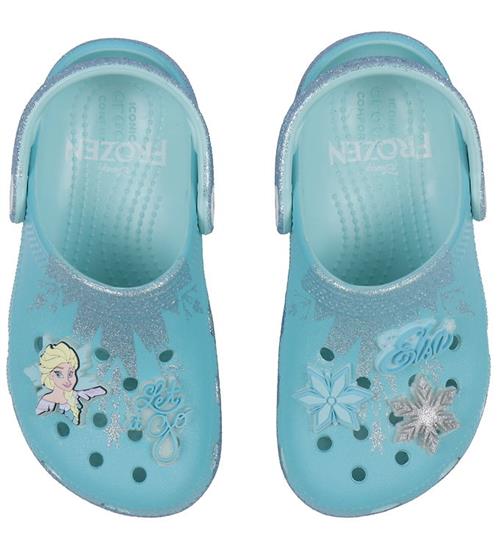 Se Crocs Crocs Sandaler - Classic Clog T - Frozen Elsa ved KidsWorld