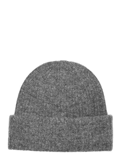 Se Selected Femme Slfmaline Lano Knit Beanie Noos Selected Femme Grey ved Booztlet