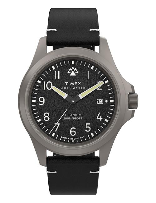 Timex Expedition North Automatic, 41Mm Titanium Case, Black Dial, Black Eco-Friendly Strap Timex Black