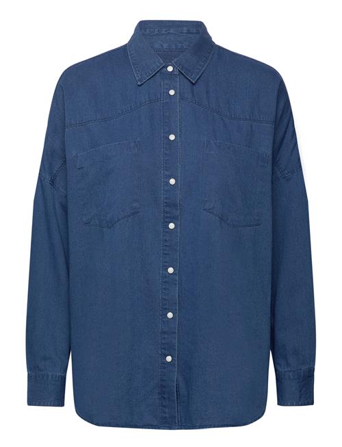 French Connection Zaves Chambray Denim Shirt French Connection Blue