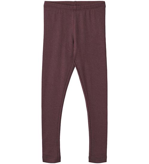 Se Wheat Leggings - Rib - Maddy - Eggplant ved KidsWorld