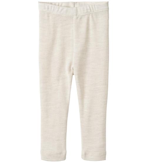 Se Wheat Leggings - Uld - Agi - Eggshell Melange ved KidsWorld