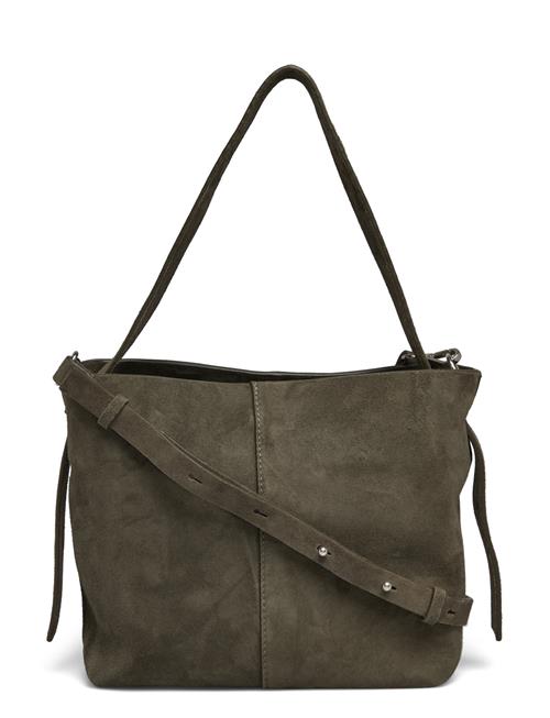 Se Becksöndergaard Suede Fraya Small Bag Becksöndergaard Khaki ved Booztlet