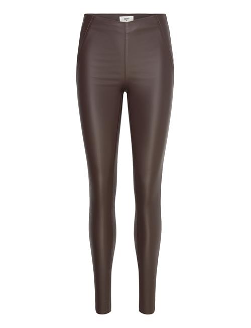 Object Objbelle Mw Coated Leggings Noos Object Brown