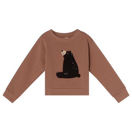 Kuling GOTS Heraklion Sweatshirt Black Bear Appliqué | Brun | 74/80 cm