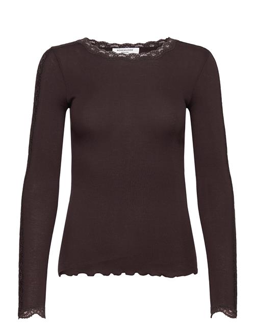 Rosemunde Organic T-Shirt W/ Lace1 Rosemunde Brown