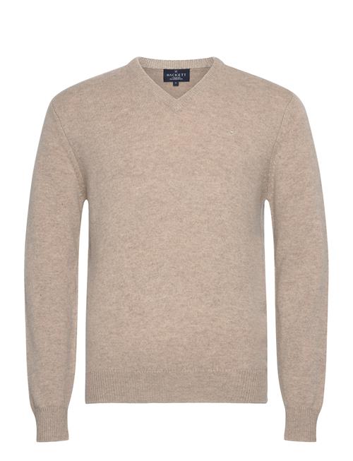 Hackett London Lambswool V Neck Hackett London Beige