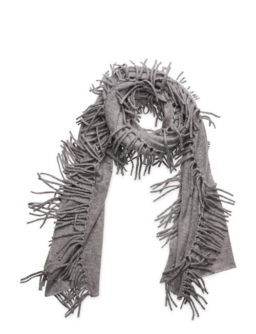 Se Davida Cashmere Scarf Fringes Davida Cashmere Grey ved Booztlet