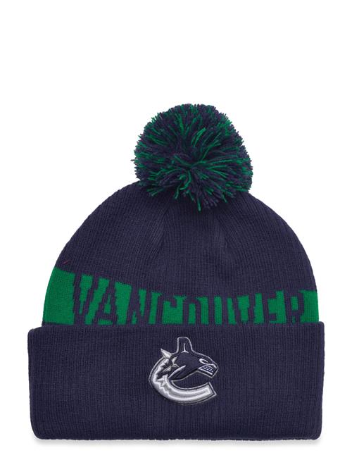 Se Fanatics Fundamental Beanie Cuff With Pom Fanatics Navy ved Booztlet