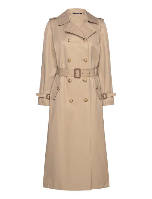 Lauren Ralph Lauren Belted Cotton-Blend Maxi Trench Coat Lauren Ralph Lauren Beige