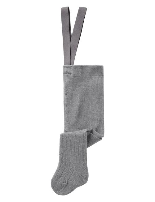 name it Nbmwakma Wo/Bl Rib Pantyhose W/Sus Name It Grey